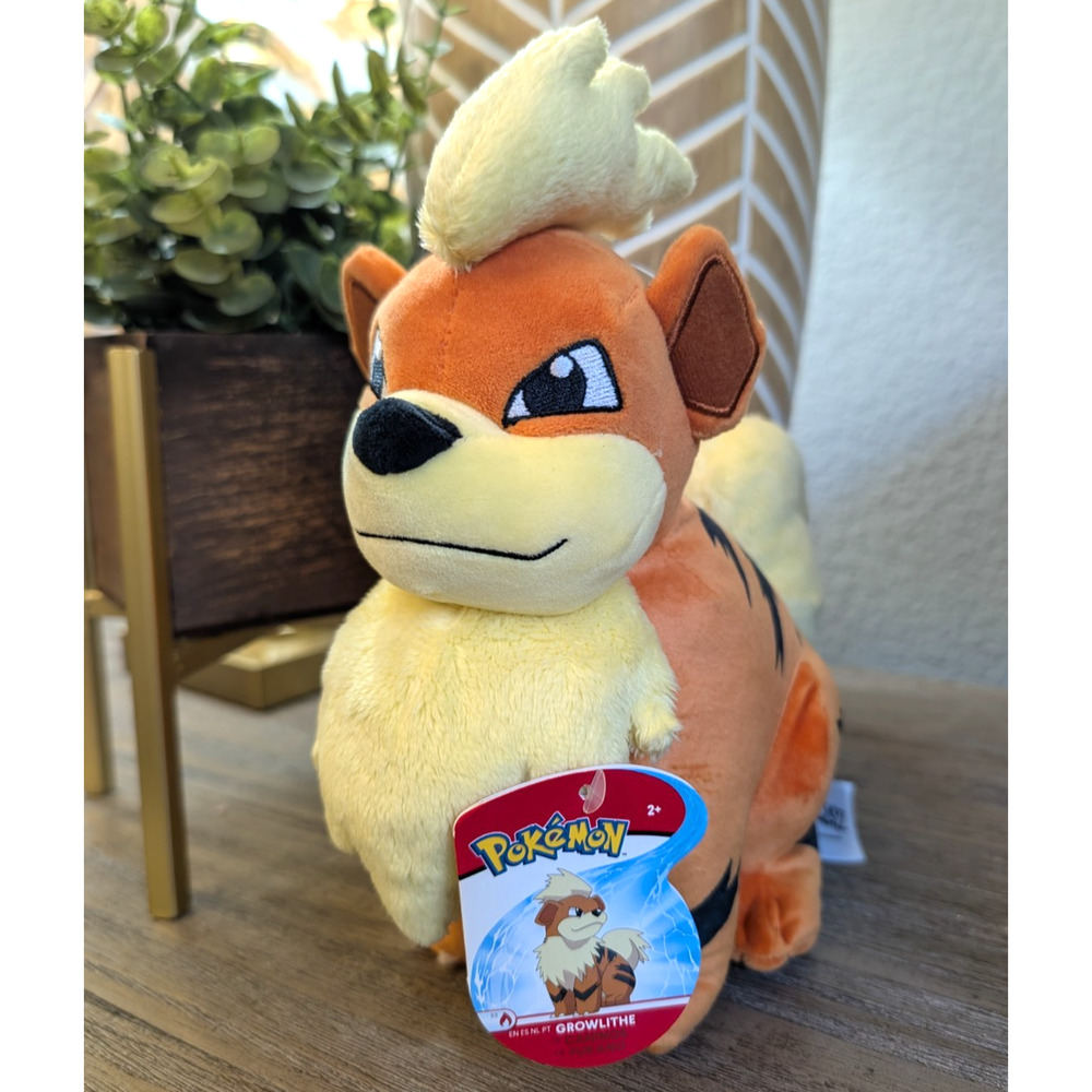 Pokemon Growlithe Plush 2022 Nintendo Stuffed Animal Toy NWT 10”